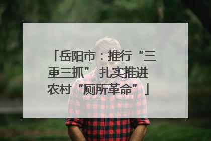 岳阳市：推行“三重三抓” 扎实推进农村“厕所革命”