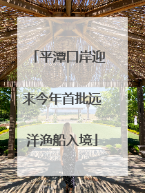 平潭口岸迎来今年首批远洋渔船入境