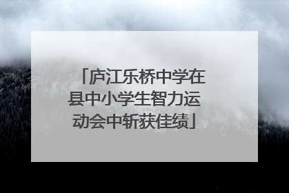 庐江乐桥中学在县中小学生智力运动会中斩获佳绩