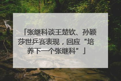 张继科谈王楚钦、孙颖莎世乒赛表现，回应“培养下一个张继科”