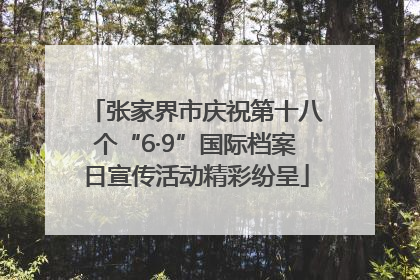 张家界市庆祝第十八个“6·9”国际档案日宣传活动精彩纷呈