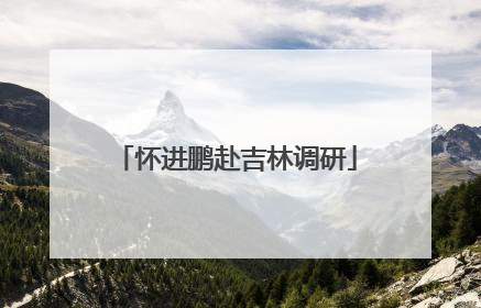怀进鹏赴吉林调研