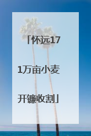 怀远171万亩小麦开镰收割