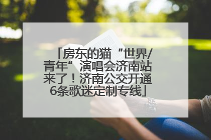 房东的猫“世界/青年”演唱会济南站来了！济南公交开通6条歌迷定制专线