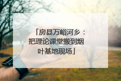房县万峪河乡：把理论课堂搬到烟叶基地现场