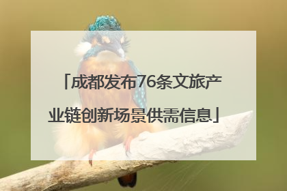 成都发布76条文旅产业链创新场景供需信息