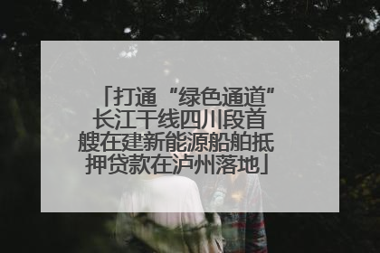 打通“绿色通道” 长江干线四川段首艘在建新能源船舶抵押贷款在泸州落地