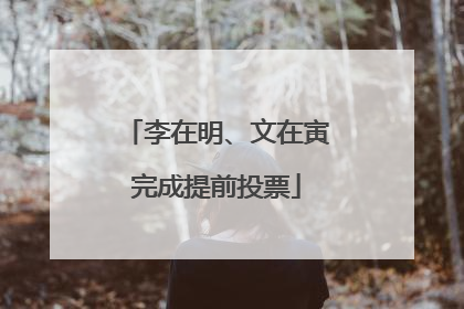 李在明、文在寅完成提前投票