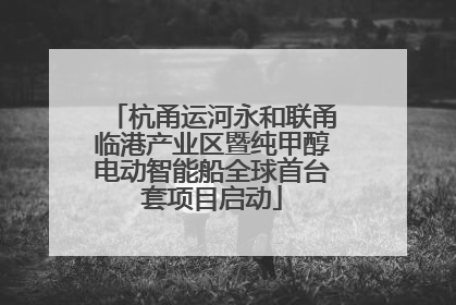 杭甬运河永和联甬临港产业区暨纯甲醇电动智能船全球首台套项目启动