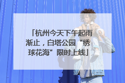 杭州今天下午起雨渐止，白塔公园“绣球花海”限时上线