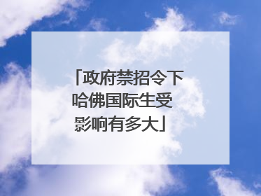 政府禁招令下 哈佛国际生受影响有多大
