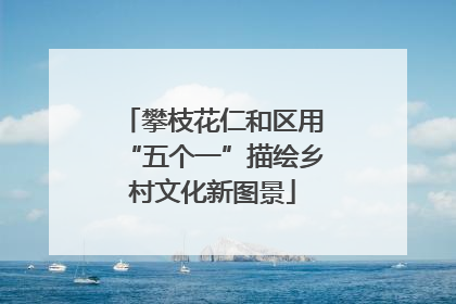 攀枝花仁和区用“五个一”描绘乡村文化新图景