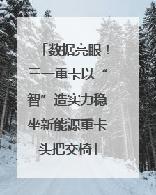 数据亮眼！三一重卡以“智”造实力稳坐新能源重卡头把交椅