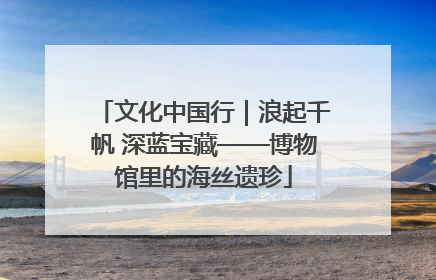 文化中国行｜浪起千帆 深蓝宝藏——博物馆里的海丝遗珍