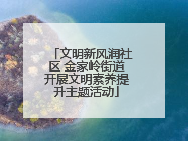 文明新风润社区 金家岭街道开展文明素养提升主题活动