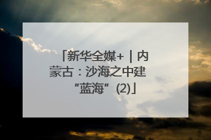 新华全媒+｜内蒙古：沙海之中建“蓝海”(2)