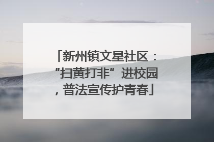 新州镇文星社区：“扫黄打非”进校园，普法宣传护青春