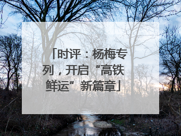 时评：杨梅专列，开启“高铁鲜运”新篇章