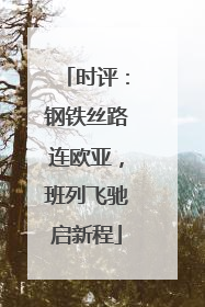 时评：钢铁丝路连欧亚，班列飞驰启新程