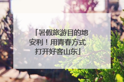 暑假旅游目的地安利！用青春方式打开好客山东