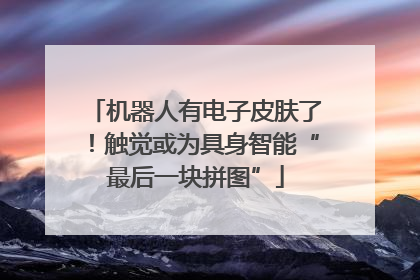 机器人有电子皮肤了！触觉或为具身智能“最后一块拼图”