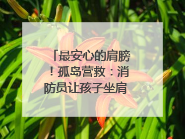 最安心的肩膀！孤岛营救：消防员让孩子坐肩头，在齐腰洪水里稳如泰山