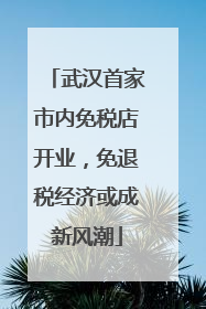 武汉首家市内免税店开业，免退税经济或成新风潮