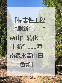 标志性工程“刷新”、“两山”转化“上新”……海南绿水青山景色新