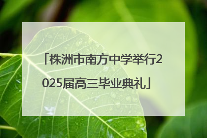 株洲市南方中学举行2025届高三毕业典礼