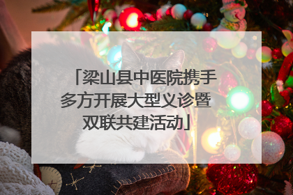 梁山县中医院携手多方开展大型义诊暨双联共建活动