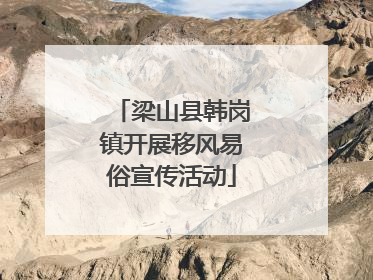 梁山县韩岗镇开展移风易俗宣传活动