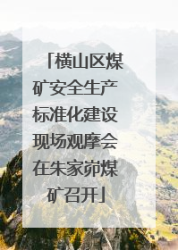 横山区煤矿安全生产标准化建设现场观摩会在朱家峁煤矿召开