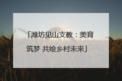 潍坊见山支教：美育筑梦 共绘乡村未来