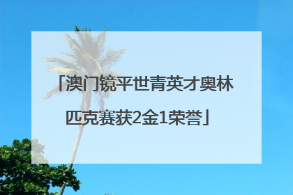 澳门镜平世青英才奥林匹克赛获2金1荣誉
