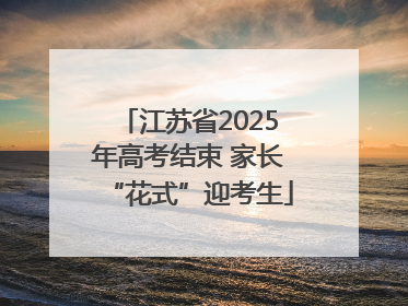 江苏省2025年高考结束 家长“花式”迎考生