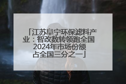 江苏阜宁环保滤料产业：智改数转领跑全国 2024年市场份额占全国三分之一