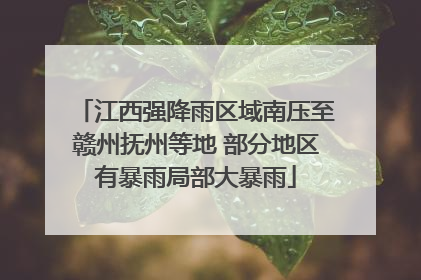 江西强降雨区域南压至赣州抚州等地 部分地区有暴雨局部大暴雨