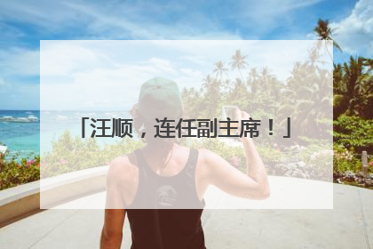 汪顺，连任副主席！