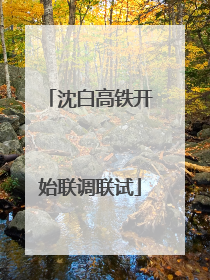 沈白高铁开始联调联试