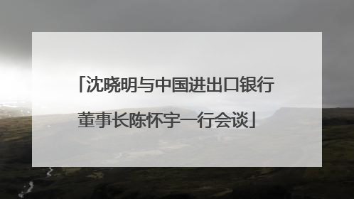沈晓明与中国进出口银行董事长陈怀宇一行会谈