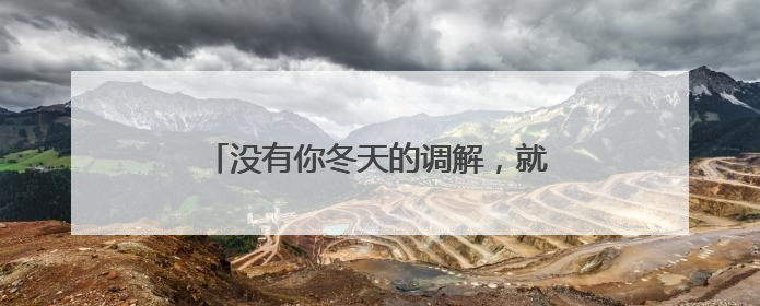 没有你冬天的调解，就没有我春天的菠菜！