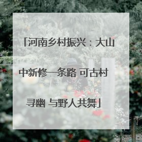 河南乡村振兴：大山中新修一条路 可古村寻幽 与野人共舞