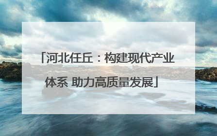 河北任丘：构建现代产业体系 助力高质量发展