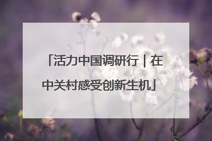 活力中国调研行｜在中关村感受创新生机