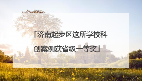 济南起步区这所学校科创案例获省级一等奖