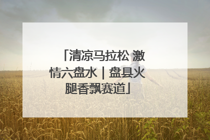 清凉马拉松 激情六盘水｜盘县火腿香飘赛道