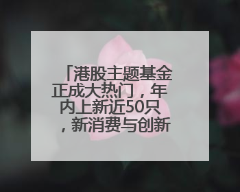 港股主题基金正成大热门，年内上新近50只，新消费与创新药刮起贝塔风