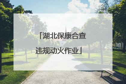湖北保康合查违规动火作业