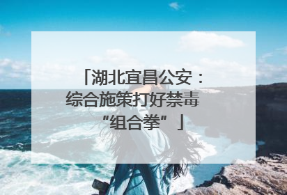 湖北宜昌公安：综合施策打好禁毒“组合拳”