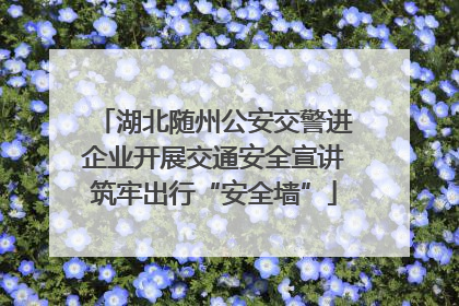 湖北随州公安交警进企业开展交通安全宣讲筑牢出行“安全墙”